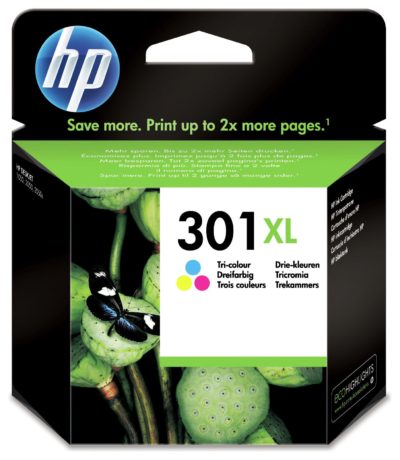 HP 301 CH564EE XL High Yield Tri-colour Ink Cartridge HP 301 CH564EE XL High Yield Tri-colour Ink Cartridge